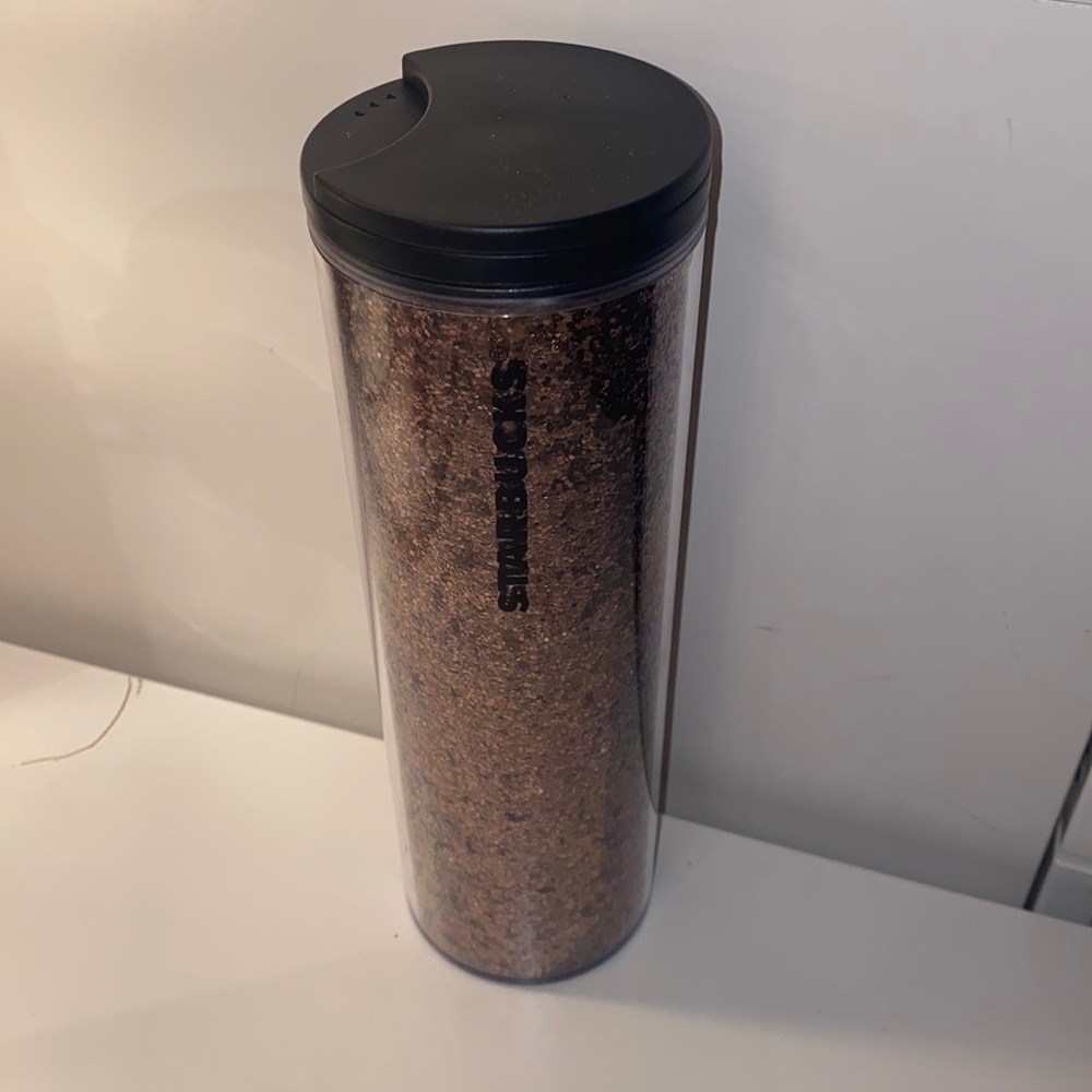 LIMITED EDITION starbucks tumblr 2018 rose gold Christmas glitter